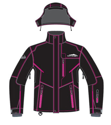 KATAHDIN GEAR KATAHDIN GEAR WOMEN'S APEX JACKET BLACK/PINK-XL 84171105