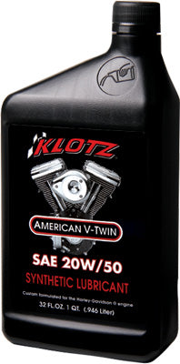 KLOTZ AMERICAN V-TWIN SYNTHETIC LUBRICANT 20W-50 32OZ PART# KH-2050