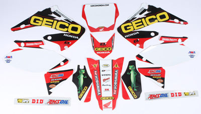 D COR 2004-2007 HONDA CR125R COMPLETE KIT 16 GEICO HONDA CR 125/250 04-08 WHT BG