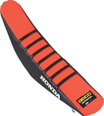 D COR GEICO SEAT COVER W/RIBS BLACK/RED PART# 30-10-452 NEW