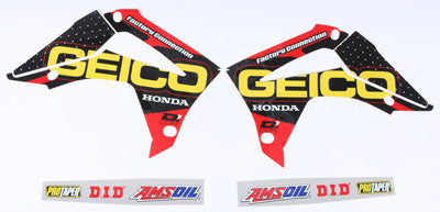 D COR 2013-2016 HONDA CRF450R GRAPHIC KIT 16 GEICO HONDA CRF 25014-1645013-16 10