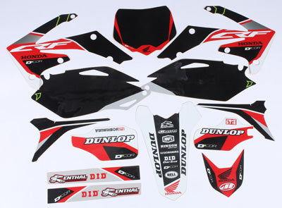 D COR HONDA RACELINE GRAPHICS COMPLETE KIT (BLACK) PART# 20-10-240 NEW