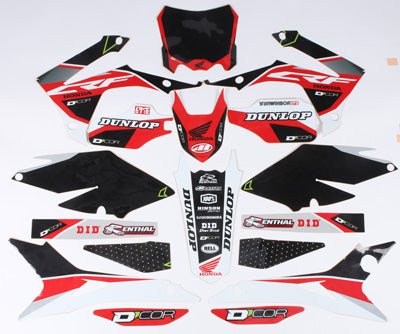 D COR HONDA RACELINE GRAPHICS COMPLETE KIT (BLACK) PART# 20-10-241 NEW