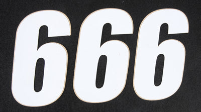 D COR NUMBER 6 WHITE 4 3/PK PART# 45-14-6 NEW