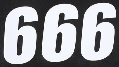 D COR NUMBER 6 WHITE 6 3/PK PART# 45-16-6 NEW