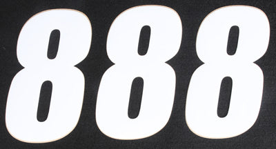 D COR NUMBER 8 WHITE 6 3/PK PART# 45-16-8 NEW