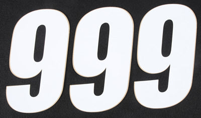 D COR NUMBER 9 WHITE 6 3/PK PART# 45-16-9 NEW