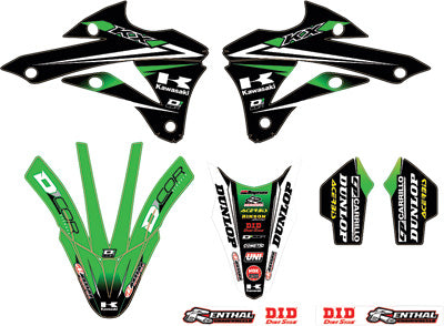 D COR 2014 MONSTER ENERGY KAWASAKI TEAM GREEN GRAPHICS/TRIM KIT PART# 10-20-524