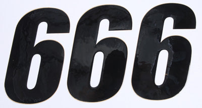 D COR NUMBER 6 BLACK 6 3/PK PART# 45-26-6 NEW