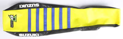 D COR SEAT COVER BLACK/YELLOW/BLUE PART NUMBER 30-40-454