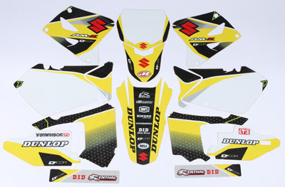 D COR SUZUKI RACELINE GRAPHICS COMPLETE KIT (WHITE) PART# 20-40-125 NEW