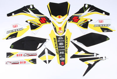 D COR SUZUKI RACELINE GRAPHICS COMPLETE KIT BLACK PART NUMBER 20-40-250
