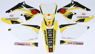 D COR SUZUKI RACELINE GRAPHICS COMPLETE KIT (WHITE) PART# 20-40-450 NEW