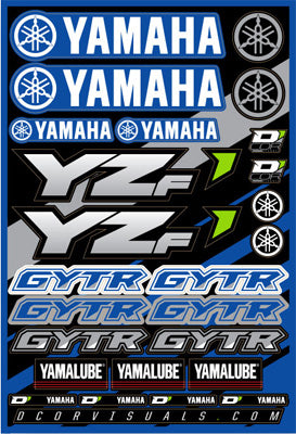D COR DECAL SHEET YAMAHA YZF PART# 40-50-100 NEW