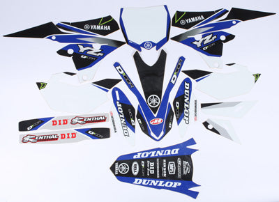 D COR YAMAHA RACELINE GRAPHICS COMPLETE GRAPHIC KIT WHITE PART NUMBER 20-50-451