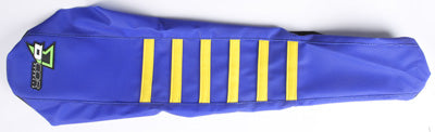 D COR 2014-2015 HUSQVARNA TE 300 SEAT COVER BLUE/YELLOW RIBS 30-70-405