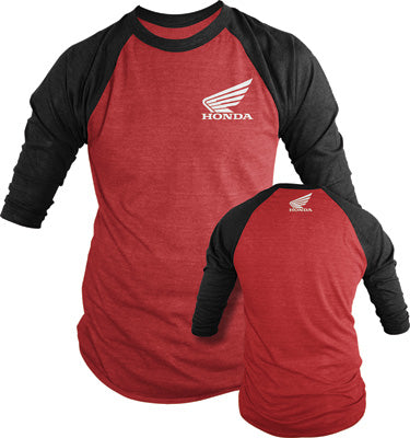 D COR OEM HONDA T-SHIRT LONG-SLEEVE RED/BLACK MEDIUM 80-111-2