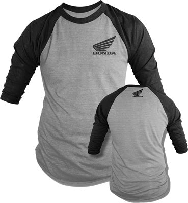 D COR OEM HONDA T-SHIRT LONG-SLEEVE GREY/BLACK 2-XLARGE 80-112-5