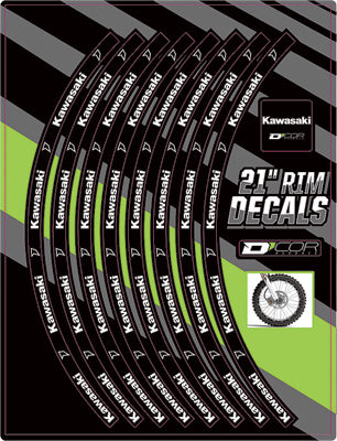 D COR RIM DECALS 21" KAWASAKI LOGO FRONT 40-80-202
