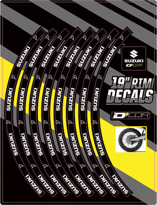 D COR RIM DECALS 19" SUZUKI LOGO REAR 40-80-205