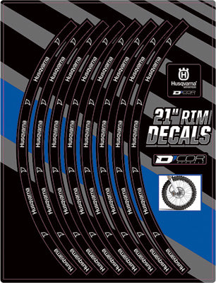 D COR RIM DECALS 21" HUSQ LOGO FRONT 40-80-210