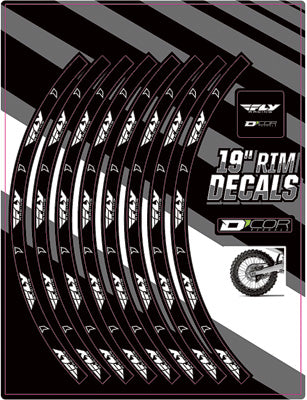 D COR RIM DECALS 19" FLY LOGO REAR 40-80-211