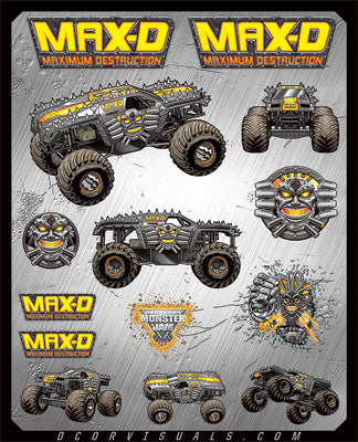 D COR MONSTER JAM DECAL SHEET 40-90-201