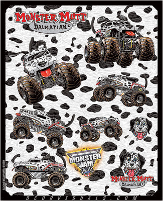D COR MONSTER JAM DECAL SHEET 40-90-205
