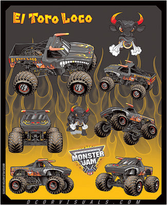 D COR MONSTER JAM DECAL SHEET 40-90-206