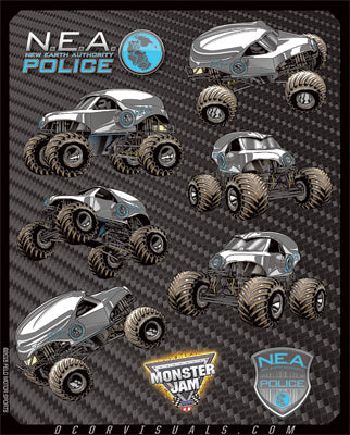D COR MONSTER JAM DECAL SHEET 40-90-211