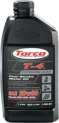 TORCO T-4 4-STROKE MOTOR OIL 20W-50 55GAL PART# T612050B 55G