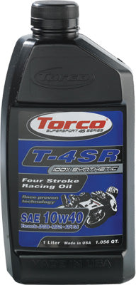 TORCO T-4SR 4-STROKE RACING OIL 10W-40 1L PART# T651044CE