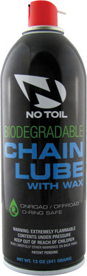 NO TOIL BIODEGRADABLE CHAIN LUBE W/WAX 12OZ PART# NT401