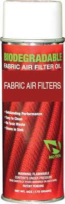 NO TOIL BIODEGRADABLE FABRIC AIR FILTER OIL 6OZ PART# NT301