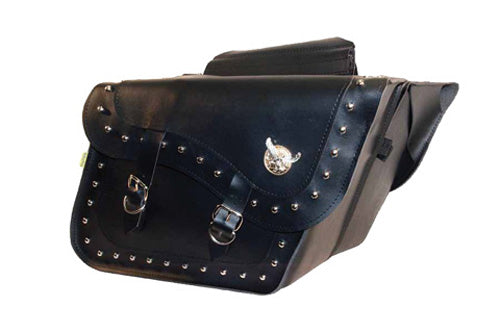 DOWCO STUDDED SERIES LARGE SLANT SADDLEBAG SET SB727