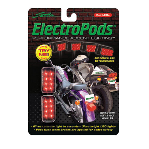 Street FX 1041908 STREET-FX RED MOTORCYCLE BRAKELIGHTS