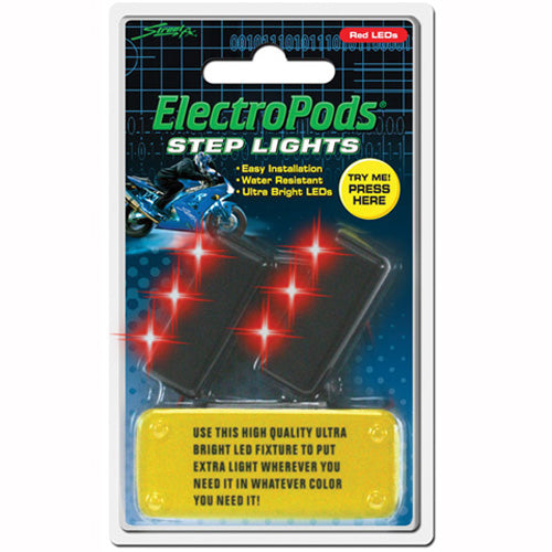 Street FX 1043041 STREET-FX STEP LIGHTS RED 2 PK.