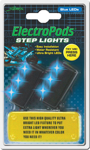 Street FX 1043042 STREET-FX STEP LIGHTS BLUE 2PK.