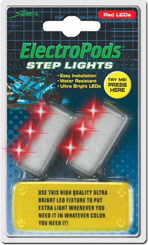 Street FX 1043044 STREET-FX STEP LIGHTS RED 2 PK.