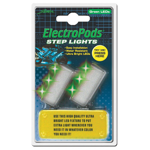 Street FX 1043046 STREET-FX STEP LIGHTS GREEN 2 PK.