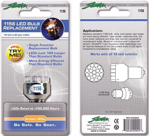 STREET FX 1045542 STREET-FX 19 LED 1156 AMBER REPLACEMENT