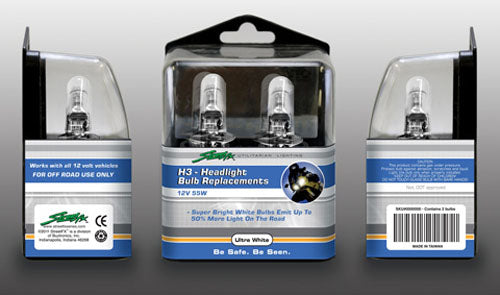 STREET FX 1045557 STREET-FX H-3 SFX BULBS 12V 55 60W HEADLIGHT BULB 2 PACK