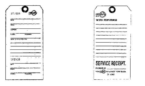 ROTARY 32-9087 3-1 4" X 6-1 SERVICE TAGS MIN 100