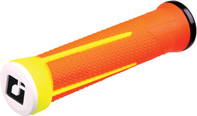ODI Ag1 Lock-On Grips (Orange/Yellow) PART NUMBER D35A1O-S