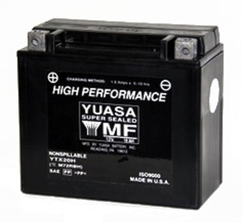 YUASA YUASA YTX20H FACTORY ACTIVATEDMAINTENANCE FREE 12 VOLT BATT YUAM72RBH