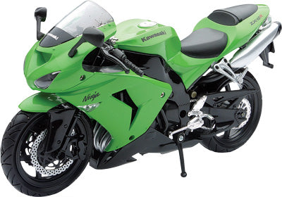 NEW-RAY DIE-CAST REPLICA ZX10R 06 BIKE GRN 1:12 PART# 42443A