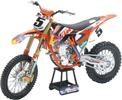 NEW-RAY DIE-CAST REPLICA REDBULL KTM450SX-F DUNGEY 1:10 PART# 57633