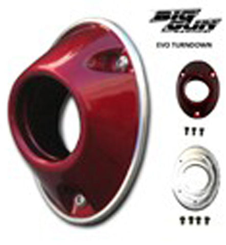 BIGGUN EXHAUST 41-E0001 BIG GUN EVO MX TURNDOWN END CAP ASSEMBLY RED