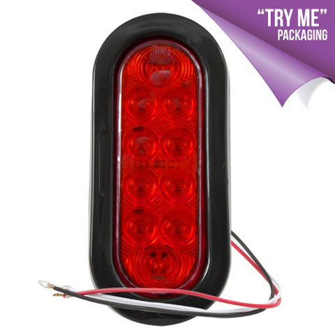 BLAZER LIGHTING LED 6" OVAL S/T/T KIT WITH GROMMET & PLUG C561RTM