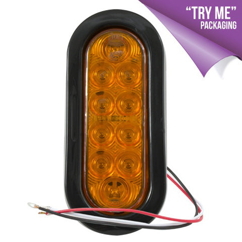 BLAZER LIGHTING LED 6" OVAL PARK/TURN (AMBER) KIT WITH GROMMET & PLUG C561ATM